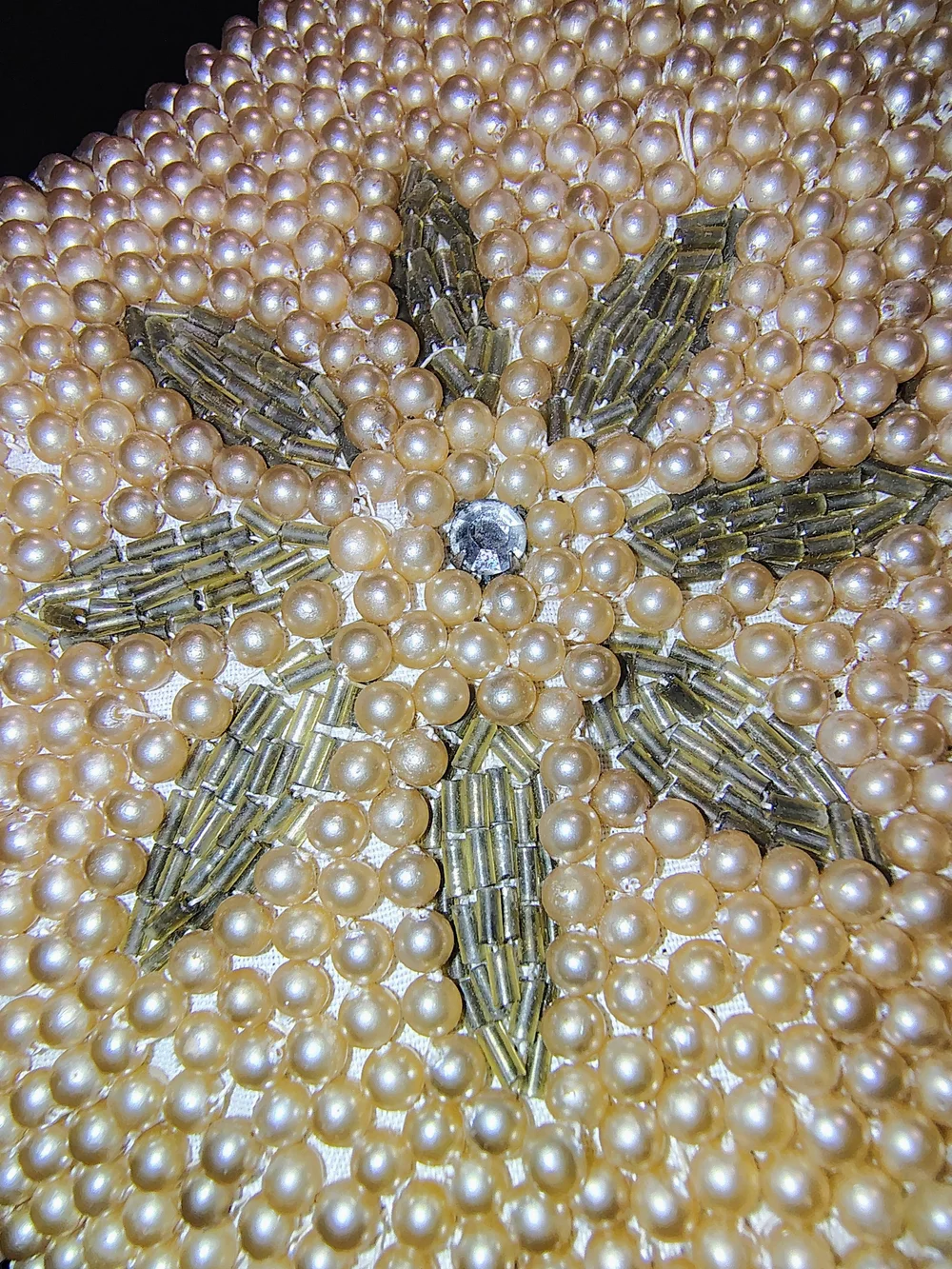 Pearl Beaded Evening Clutch Purse